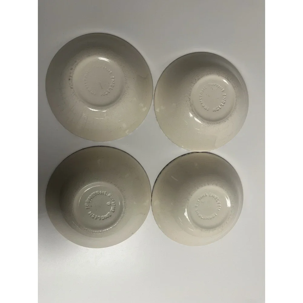 4x English Ironstone Provence Blue Coupe‎ Cereal Bowl Floral Chintz Cottagecore